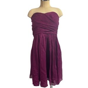 J Crew 100% silk shell dress, sweet heart neckline, in a gorgeous fuchsia purple